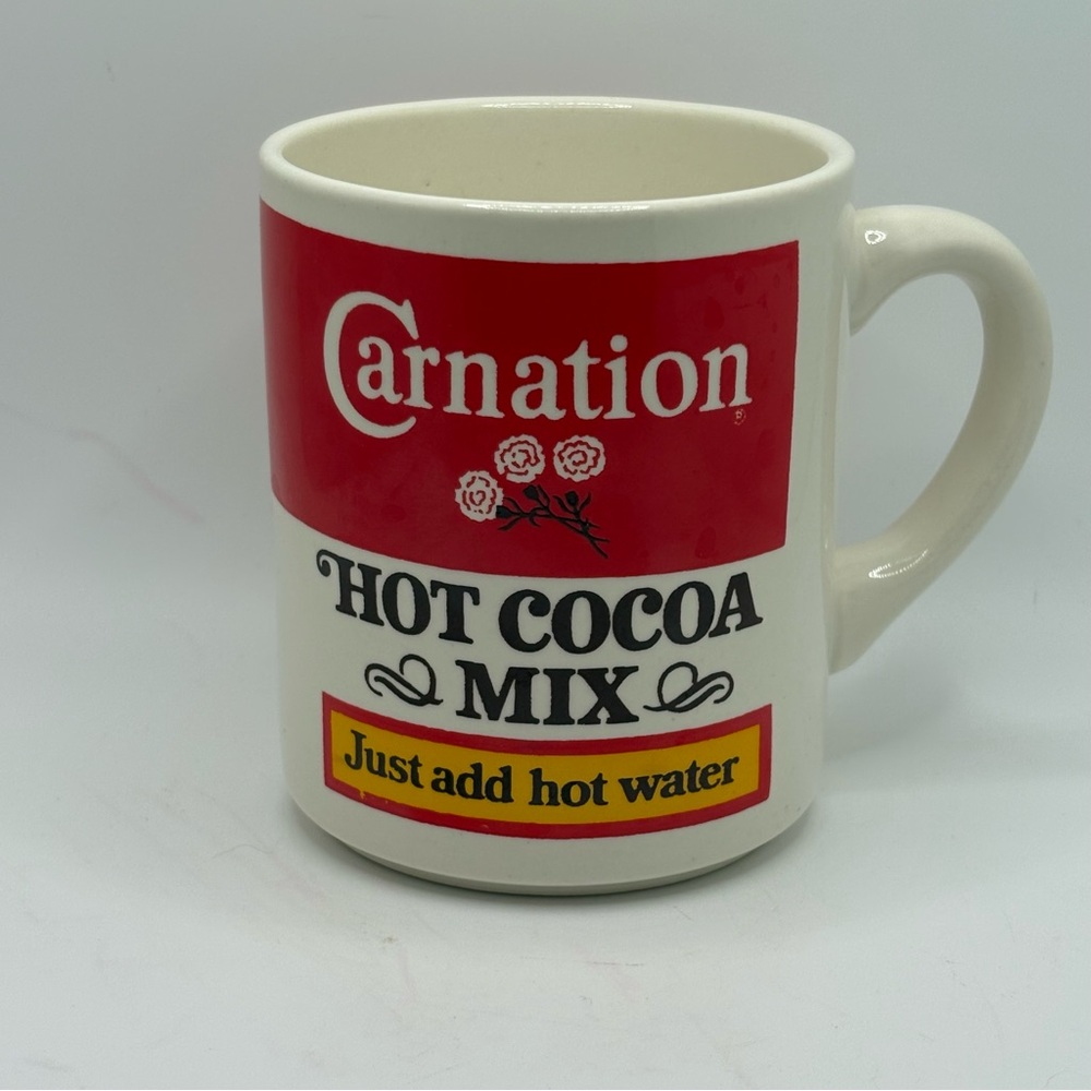 Vintage Advertising Carnation Hot Cocoa Mix Hot Chocolate/Coffee Mug 1970’s GUC